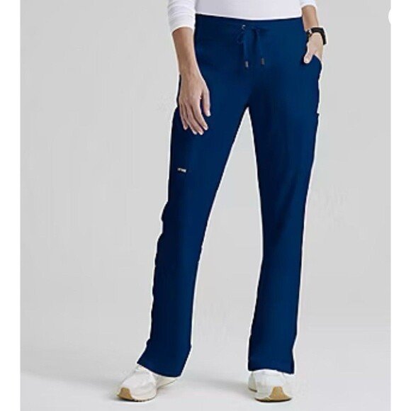 Grey’s Anatomy Mia Scrub Pants 4XL Royal Blue Womens 4277 6 Pockets Mid-Rise New - Picture 1 of 10